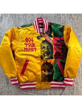 Headgear Classics Men's Yellow ODB Satin Bomber Jacket S Got Your Money